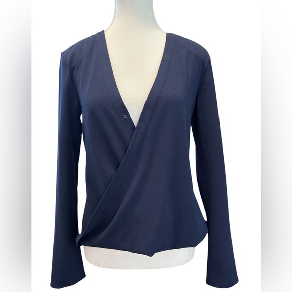 Lamarque | Navy Faux Wrap Top (XS) - Picture 2 of 10